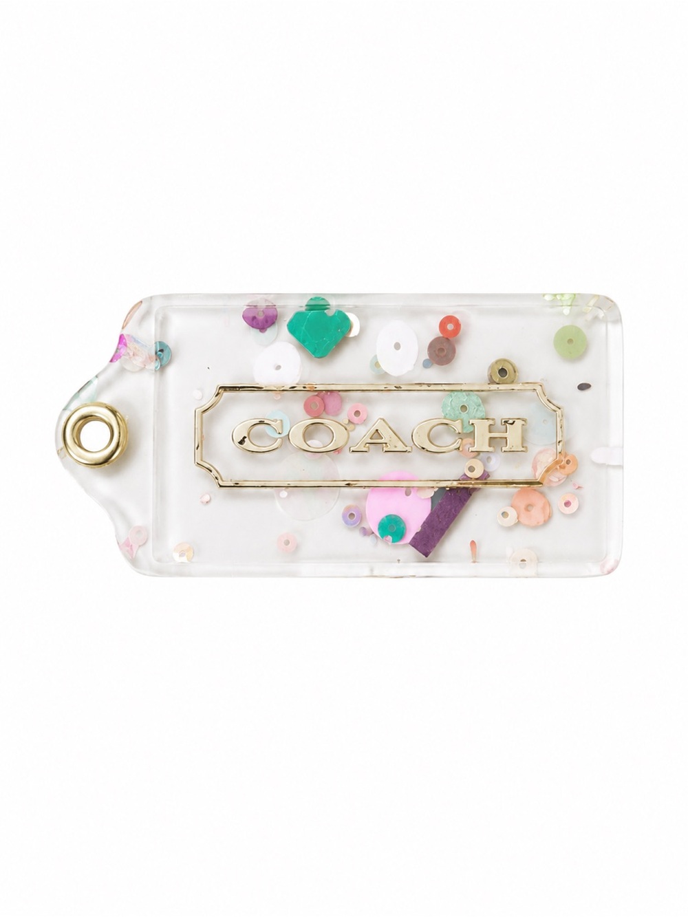 Coach Poppy 2009  Clear Confetti Tag